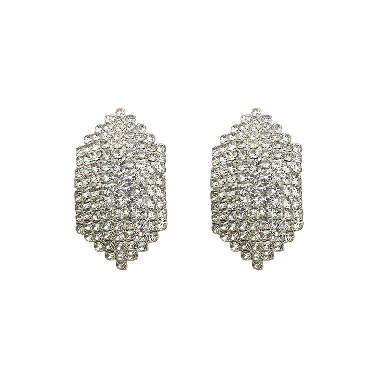 Wholesale Colorful Water Diamond Long Claw Chain Tassel Alloy Earrings